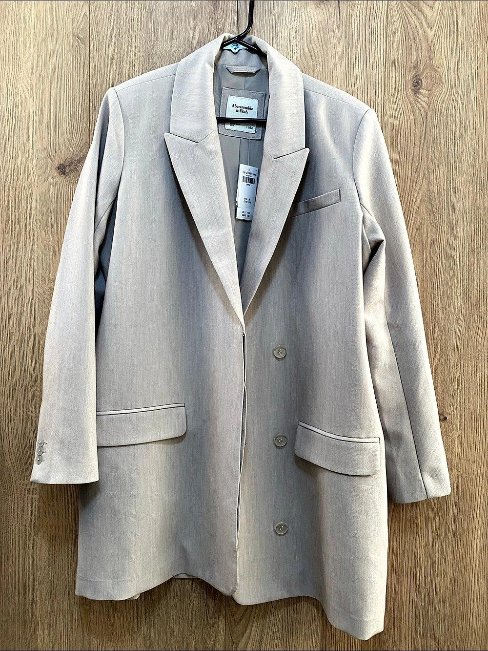 Abercrombie & Fitch Longline Blazer in Gray Size Large NWT